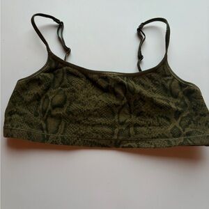 Victoria's Secret Olive Reptile Print Bralette